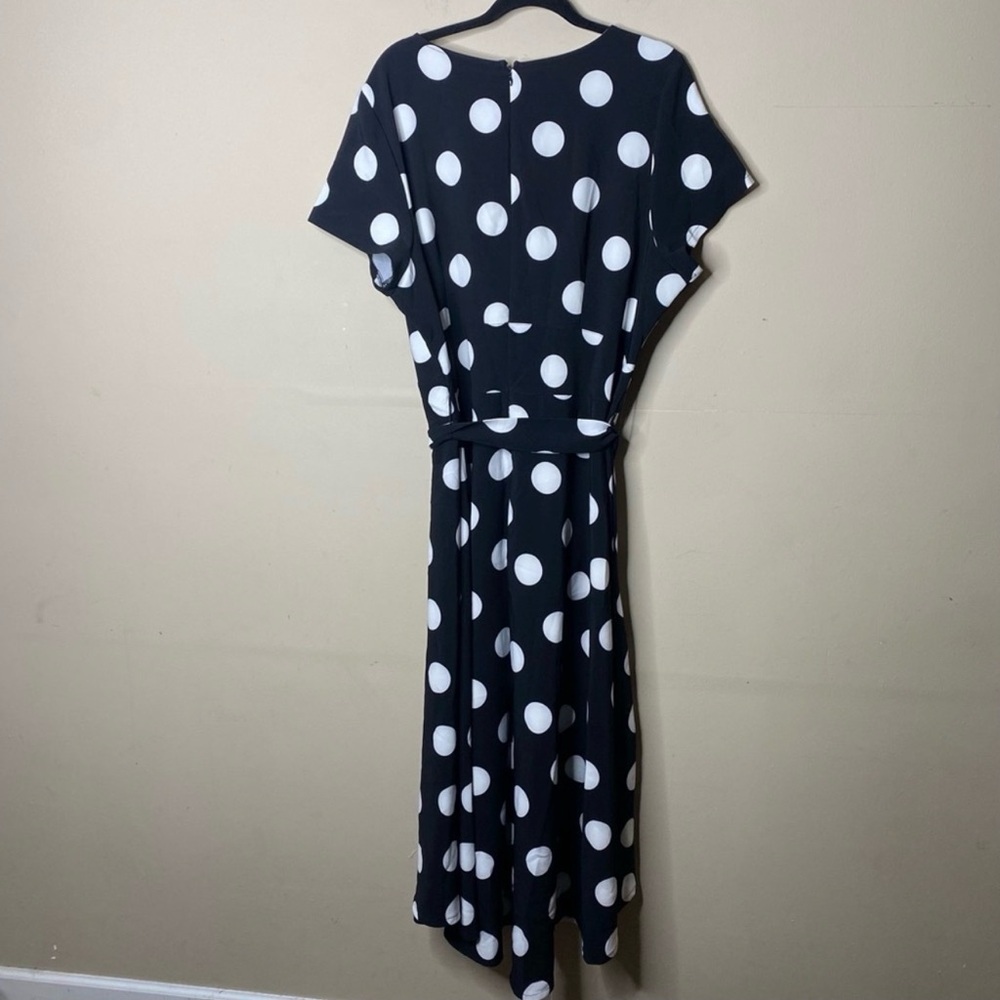 Lane Bryant Black and White Polka Dot Dress - Picture 3 of 6